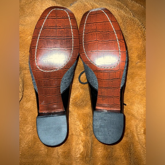 Sam Edelman echo Gray and Black patent leather Oxford loafer shoes SZ 6 - Picture 10 of 13